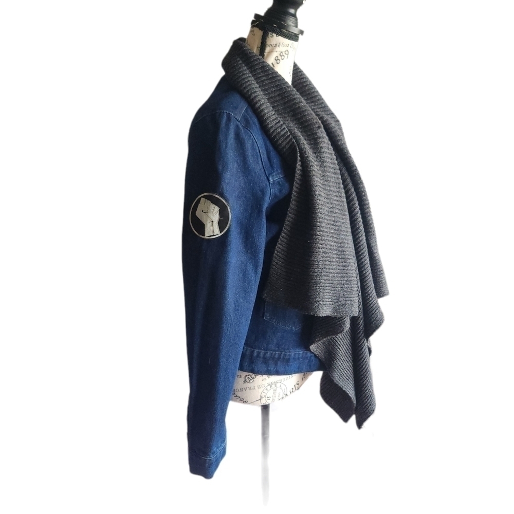 BLM Jean jacket with knitted front